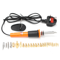 30W Pyrography Tool Wood Burning Carft Wood Burning Pen With 24 Tips + Stand