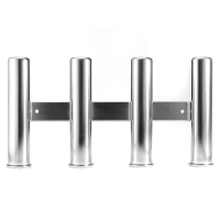 316 Stainless Steel Fishing Rod Rack Holder 4 Tube Rack For Marine Yacht Rod Pod