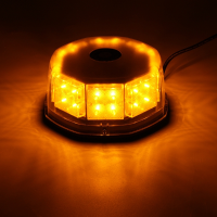32 Led 16w Amber Circular Magnetic Car Strobe Emergency Flashing Warning Light