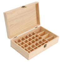 34 Grids Wooden Bottles Box Container Organizer Storage For Essential Oil Aromatherapy