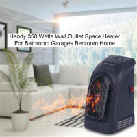 350W Wall Outlet Electric Heater Handy Air Heater 250 Sq.Ft.Warm Air Blower Electric Radiator Warmer