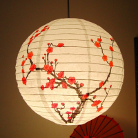 35Cm Lampshade Paper Lantern Light Chinese Bamboo Plum Blossom Oriental Decor