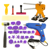 35Pcs Pdr Car Body Dent Repair Kit Hammer Puller Glue Gun Balance Bridge Scraper