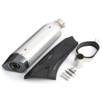 36 51Mm Universal Motorcycle Carbonfiber Exhaust Muffler Pipe W/ Silencer Without Bracket