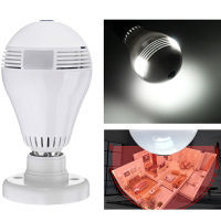 360 Degree Fisheye Panoramic Full Hd 1080p Wifi Ir Camera Light Bulb Remote Monitoring