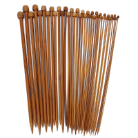 36Pcs Bamboo Knitting Needles Sweater Scarf Needlework Accessories