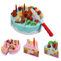 37Pcs Diy Fruit Cake Knife Garnish Cutting Play Kitchen Food Kids Role Play Toy