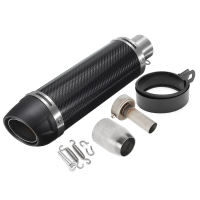 38 51Mm Universal Motorcycle Carbonfiber Exhaust Muffler Pipe With Silencer Long/short Style