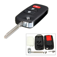 3Btn Blank Remote Folding Flip Blade Case For Nissan Frontier Murano Quest Key