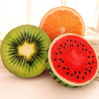 3D Creative Plush Foam Squishy Fruit Pillow Back Cushion Office Chair Sofa Bed Decor