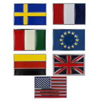 3D Flag Metal Sticker Multinational Flag Auto Logo Car Sticker Metal Badge Emblem