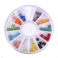 3D Gems Cone Stud Crystal Beads Stone Nail Art Decoration Wheel