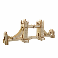 3D Jigsaw London Tower Bridge Woodcraft Assembly Handcraft Home Decor Diy Model Puzzle Iq Challenger