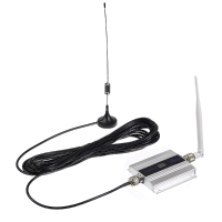 3G Wcdma 2100mhz 60db Gain Silver Cellphone Signal Booster Repeater Amplifier With Antenna