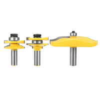 3Pcs 1/2 Inch Shank Router Bit Rail Stile And Panel Raiser Woodworking Cutter