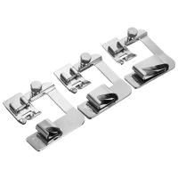3Pcs 4/8 6/8 1 Inch Rolled Hem Foot Set Domestic Sewing Machine Hemmer Presser Machinery Parts