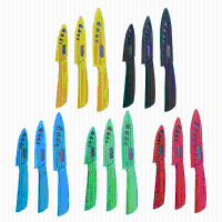 3Pcs 5'' 4'' 3'' Colored Black Blade Ceramic Knife Set Cutlery Chef Knife Slicer Peeler Cutter