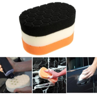 3Pcs Buffing Sponge Wax Buff Hex Logic Finishing Hand Applicator Polishing Pad For Car Polisher Wax