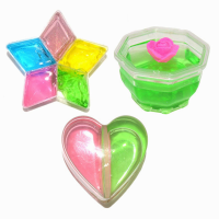 3Pcs Crystal Slime Star Love Plant Mud Putty Plasticine Diy Toy Gift Stress Reliever