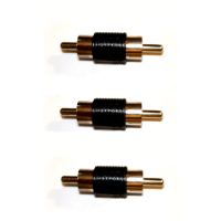 3Pcs Male To Male Rca Adapter Connector