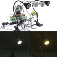 3W Flexible Led Clip Table Light Bedside Spot Lamp For Camping Study Reading