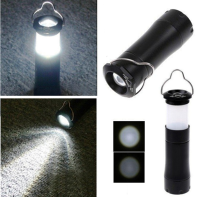 3W Led Zoomable Lantern Camping Emergency Light Lamp Torch Flashlight