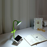 3W Sunflower Flexible Touch Dimmable Led Table Lamp Rechargeable With Smartphone Stand Holder