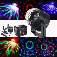 3W Usb Led Colorful Sound Activated Crystal Magic Ball Stage Light For Disco Dj Festival Party Decor