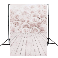 3X5ft Valentine's Day White Roses Love Vinyl Backgrounds Props Photography Backdrops
