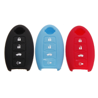 4 Buttons Remote Key Fob Case Silicone Cover For Nissan
