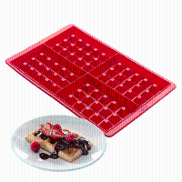 4 Cavity Mini Waffles Cake Chocolate Pan Silicone Diy Tray Cake Mold Cookie Mould Baking Tool