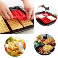 4 Cavity Mini Waffles Cake Chocolate Pan Silicone Diy Tray Mold Mould