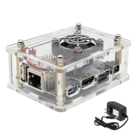 4 In 1 Orange Pi One + Acrylic Case + Cooling Fan Heat Sink + 5v 3a Us Standard Power Adapter Kit