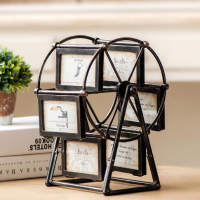 4 Inch Ferris Wheel Rotate Picture Multi Frame European Retro Windmill Room Photo Frames Decor