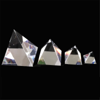 40/60/80/100Mm Clear Optical Glass Pyramid Crystal Prism Optics Decoration Ornament DIY
