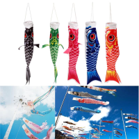 40Cm Multicolor Koi Nobori Carp Wind Sock Koinobori Fish Kite Flag Hanging Decor