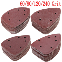 40Pcs 140x100mm Triangle Sandpaper Mouse Sanding Sheets Sander Pads 60/80/120/240 Grit