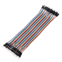 40Pcs 20cm Male To Male Color Breadboard Cable Jump Dupont Wire Jumper