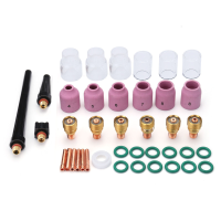 40Pcs Tig Welding Stubby Gas Lens #10#12 Pyrex Cup Kit For Tig Wp 9/20/25 Series