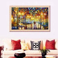 40X27cm Rhinestone Cross Stitch Lighting Scene Diy Diamond Painting Kits