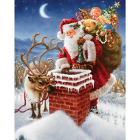 40X30cm 5d Diamond Painting Diy Santa Father Xmas Cross Stitch Embroidery