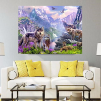 40X35cm Wolves 5d Diamond Painting Embroidery Diy Craft Home Decor