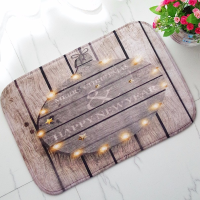 40X60cm Christmas Flannel Velvet Memory Foam Rug Absorbent Bathroom Mat Soft Non Slip Floor Carpet