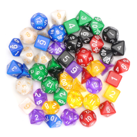 42 Pcs Polyhedral Board Rpg Mtg Dice Sets 6 Color 4d 6d 8d 10d 12d 20d With 6 Pouch