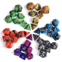42Pcs 6 Sets Polyhedral Dice 6 Colors D&d Rpg With 6 Bags