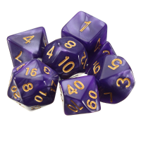 42Pcs Multi Sided Polyhedral Digital Acrylic Dice Set 6 Colors W/carry Bag