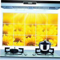 45*70Cm Removable Sunflower Oil Proof Wall Sticker Kitchen Waterproof Wall Decals Home Decor