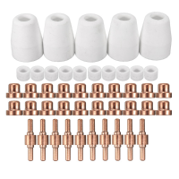45Pcs Plasma Cutter Consumable Tips For LG 40 PT 31 Cutting Torch CUT40 CUT50