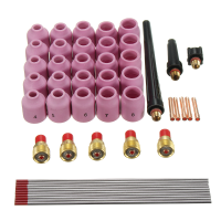 48Pcs Tig Welding Kit Gas Lens Wt 3/32