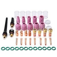 49Pcs Tig Welding Stubby Gas Lens #10 Pyrex Cup Kit For Tig Wp 17/18/26 Torch